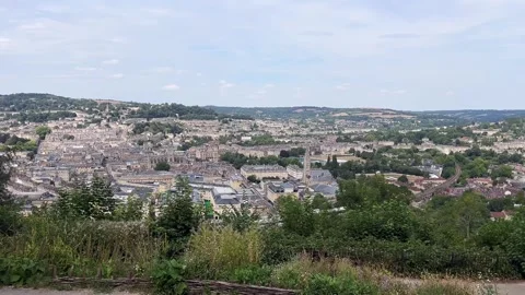 Bath City Centre from Alexandra Park Stock Footage 341483032