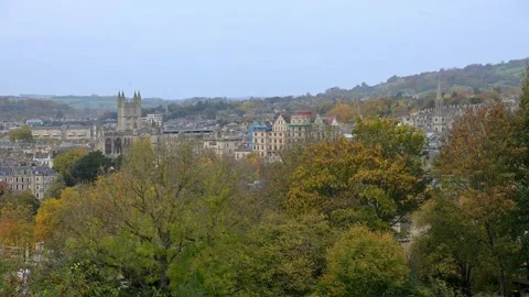 Bath city skyline view Stock Footage 321460979