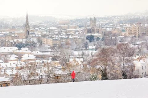 Bath City in the Snow Stock Photos