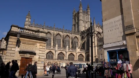 Bath city time lapse England cathedral UK 4K Vidéo 106664339