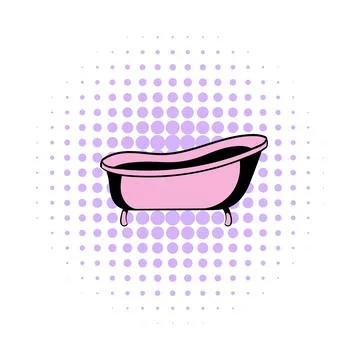 Bath comics icon Stock Illustration