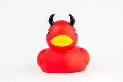 Bath duck ,devil series  Stock Photos
