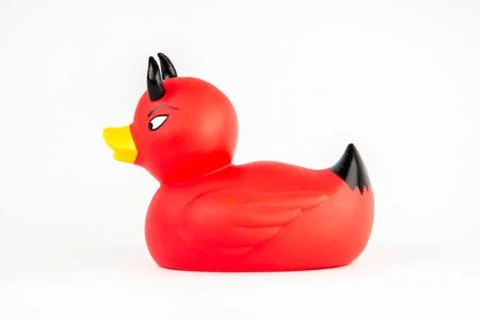 Bath duck ,devil series  Stock Photos