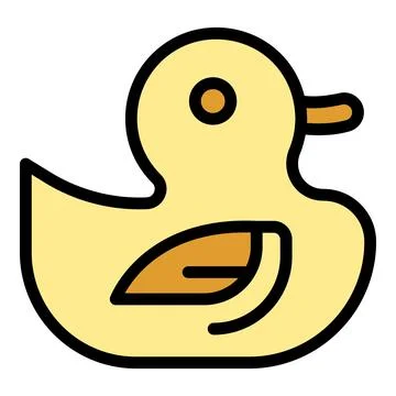 Bath duck icon vector flat Stock Illustration