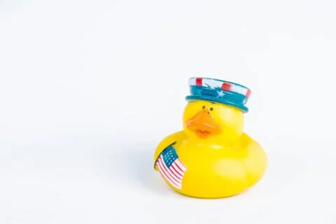 Bath duck om white background,duck toy,Cute yellow rubber duck  Stock Photos