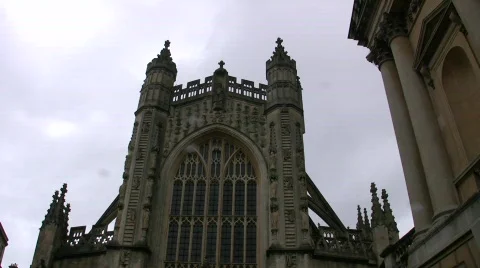 Bath england cathedral 2 Stock Footage 667500