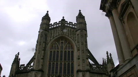 Bath england cathedral 3 Stock Footage 667520