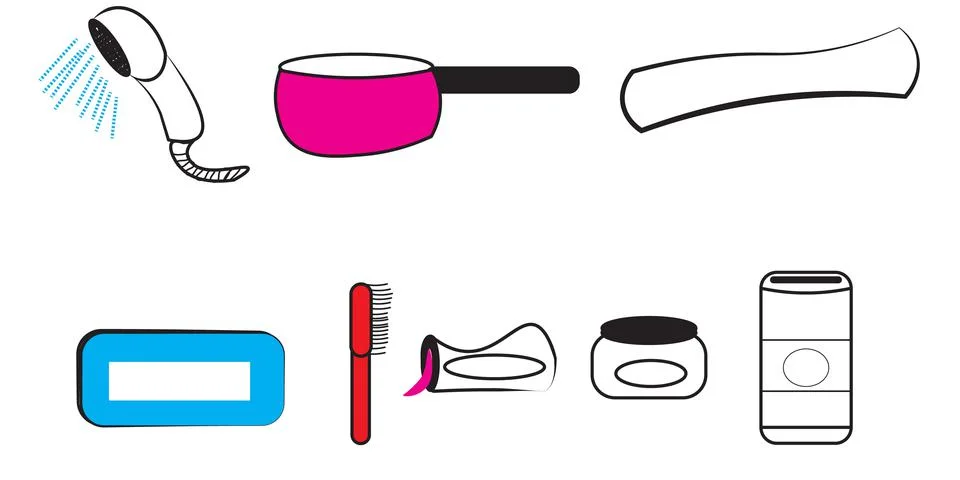 Bath Equipment Stock Illustration