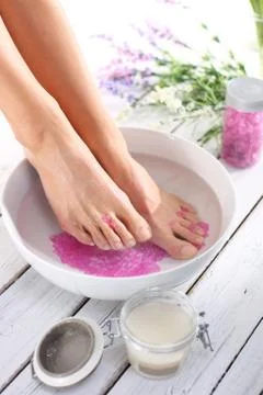 Bath for feet Stock Photos