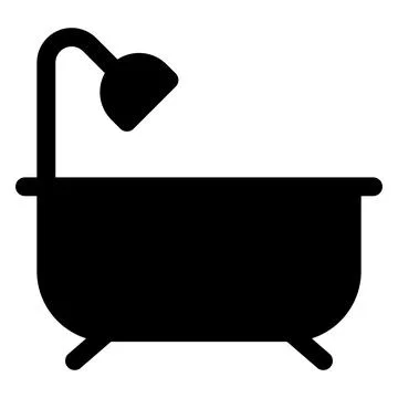 Bath glyph icon vector illustration isolated on white background Stock Illustration