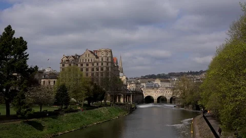 Bath historic city in England classical architecture UK 4K Stock Footage 106501141