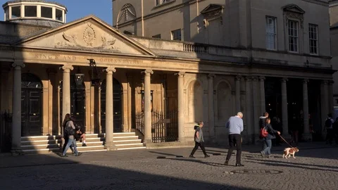 Bath historic city in England classical architecture UK 4K Видео 106689380