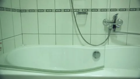 Bath in Hotel Room Bathroom Stock Footage 262562843