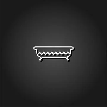 Bath icon flat. Stock Illustration