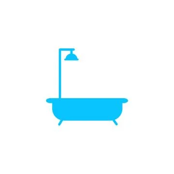Bath icon flat. Stock Illustration