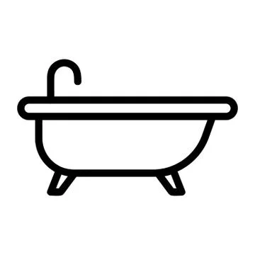 Bath icon vector. Isolated contour symbol illustration Stockillustratie