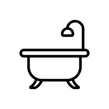 Bath icon vector. Isolated contour symbol illustration Stock Illustration