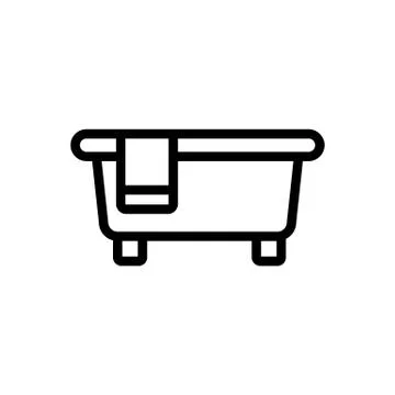 Bath icon vector. Isolated contour symbol illustration 스톡 일러스트