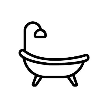 Bath icon vector. Isolated contour symbol illustration イラスト素材