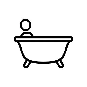 Bath icon vector. Isolated contour symbol illustration Stockillustratie