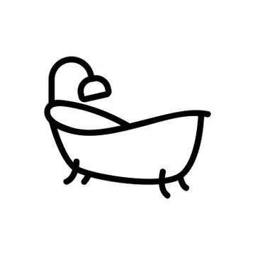 Bath icon vector. Isolated contour symbol illustration Stockillustratie