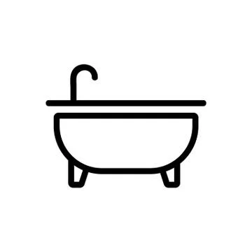 Bath icon vector. Isolated contour symbol illustration 스톡 일러스트