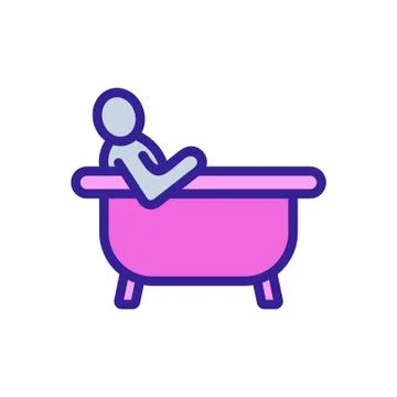 Bath icon vector. Isolated contour symbol illustration Stockillustratie
