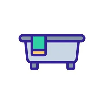 Bath icon vector. Isolated contour symbol illustration Illustrazione stock