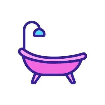 Bath icon vector. Isolated contour symbol illustration Stockillustratie