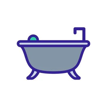 Bath icon vector. Isolated contour symbol illustration 스톡 일러스트