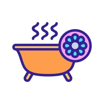 Bath icon vector. Isolated contour symbol illustration Stockillustratie