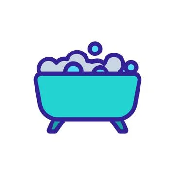 Bath icon vector. Isolated contour symbol illustration 스톡 일러스트