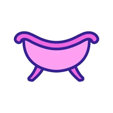 Bath icon vector. Isolated contour symbol illustration 스톡 일러스트