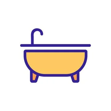 Bath icon vector. Isolated contour symbol illustration Stock Illustration