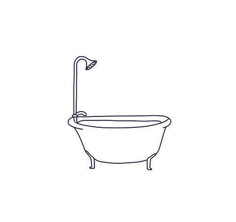 Bath Stock Illustration
