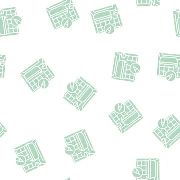 Bath interior design home glyph seamless pattern Illustrazione stock