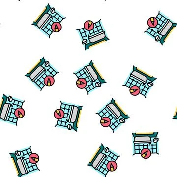 Bath interior design home vector seamless pattern Illustrazione stock