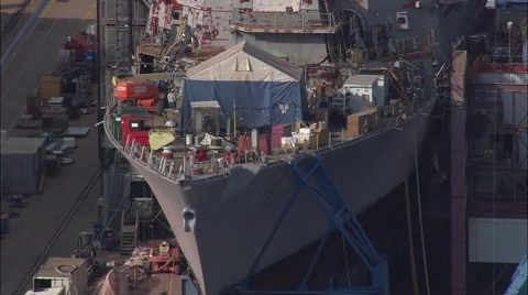 Bath Iron Works Stock Footage 65423143