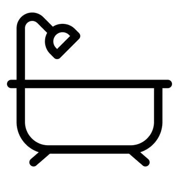 Bath line icon vector illustration isolated on white background Stock Illustration