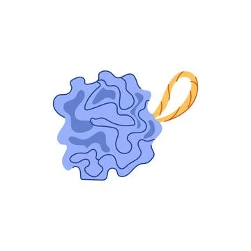 Bath loofah shower cartoon vector illustration Stock Illustration