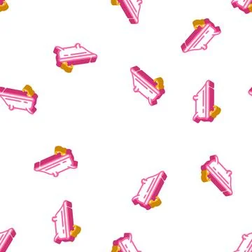 Bath or shower isometric icon seamless pattern Stock Illustration