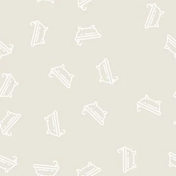 Bath or shower line vector seamless pattern Illustrazione stock