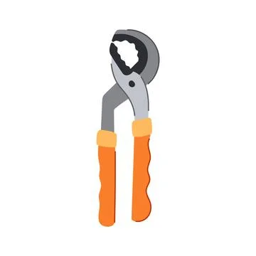 Bath pipe wrench cartoon vector illustration Stock Illustration
