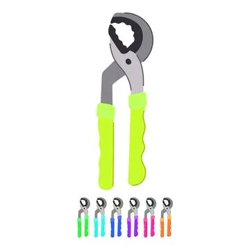 Bath pipe wrench vector cartoon graphic Stock Illustration
