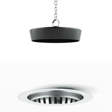 Bath plug and a discharge Stock Illustration