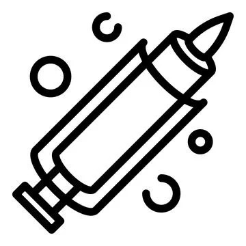 Bath polyurethane foam icon, outline style Stock Illustration