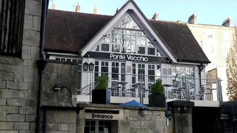 Bath, ponte vecchio restaurant, somerset 스톡 동영상 137469854
