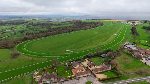 The Bath Racecourse at Lansdown, Bath UK. Stock Photos