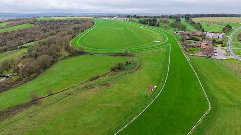 The Bath Racecourse at Lansdown. Stock-Fotos