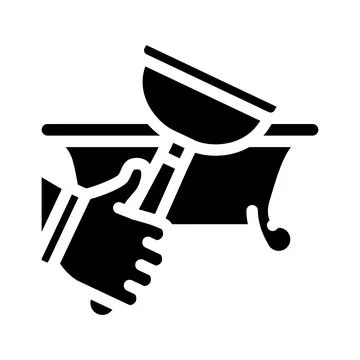 Bath repairs glyph icon vector illustration Stock Illustration